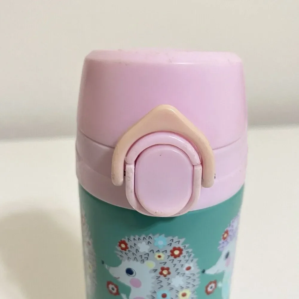 Pottery Barn Kids Mackenzie Aqua Hedgehogs Water Bottle - USED FLAWS